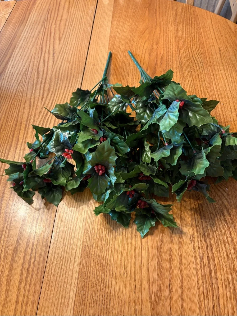 Christmas Holiday Themed Artificial Flowers, Greenery and Accessory Lot